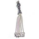 Thumbnail of SSTassel04 - Sterling silver 6 strand tassel w/pierced ball - made in Turkey