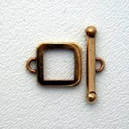 Thumbnail of SakiBrTog04 - Saki bronze plain square toggle - made in Thailand
