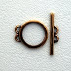 Thumbnail of SakiBrTog42 - Saki med. bronze rnd. dbl. toggle w/straight bar - Thailand