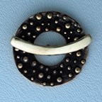 Thumbnail of SakiBrTog62 - Saki round bronze bumpy toggle, banana bar- Thailand