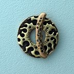 Thumbnail of SakiBrTog68 - Saki round bronze relief cut toggle w/relief cut - Thailand