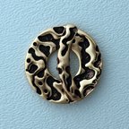 Thumbnail of SakiBrTog69 - Saki round bronze relief cut toggel w/relief cut - Thailand