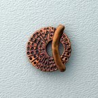 Thumbnail of SakiBrTog79 - Saki bronze rnd. sunray dimpled toggle - Thailand