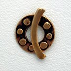 Thumbnail of SakiBrTog80 - Saki bronze round nailhead toggle w/banana bar - Thailand