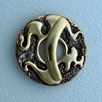 Thumbnail of SakiBrTog81 - Saki bronze round relief cut toggle w/banana bar - Thailand