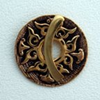 Thumbnail of SakiBrTog99 - Saki bronze round relief cut toggle w/banana bar - Thailand