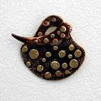 Thumbnail of SakiBrTog123 - Saki bronze purse shaped nailhead toggle - Thailand