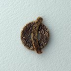 Thumbnail of SakiBrTog141 - Saki bronze round toggle w/scallop design - Thailand