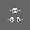 Thumbnail of SPMagnetic03 - Silver plate magnetic small shiny ball clasp