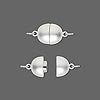 Thumbnail of SPMagnetic04 - Silver plate magnetic smooth brushed ball clasp