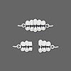 Thumbnail of SPMagnetic05 - Silver plate magnetic bicone ball clasp