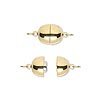 Thumbnail of GPMagnetic01 - Gold plate magnetic shiny ball clasp w/laser cut spirals