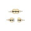 Thumbnail of GPMagnetic06 - Gold plate magnetic small shiny double ball clasp