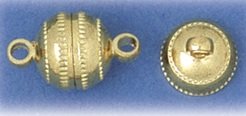Thumbnail of GPMagnetic07 - Gold plate magnetic shiny ball clasp - economy style