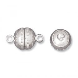 Thumbnail of SPMagnetic07 - Silver plate magnetic shiny ball clasp - economy style