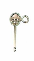 Thumbnail of GFEar01-3 - 14k Gold Filled 3mm ball post earring with loop