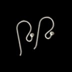 Thumbnail of SakiEarring03 - Saki sterling silver fish hook earring with ball