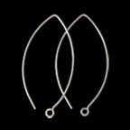 Thumbnail of SakiEarring04 - Saki brass or copper large hook earring with ring