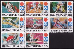 Thumbnail of Hungary 2114-22, Hungary 11th Winter Olympic Games Stamps, Japan, S/S, MNH