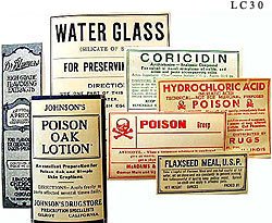 Thumbnail of Vintage Medicine, Spice, Flavoring & Poison Label Collection, 100 diff., Mint!