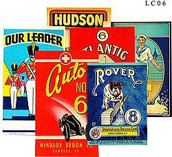 Thumbnail of Broom Handle Label Collection, 30 diff., Mint!