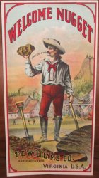 Thumbnail of Welcome Nugget Tobacco Label, 1880s