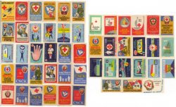 Thumbnail of Red Cross Matchbox Labels, 51 diff., MNH