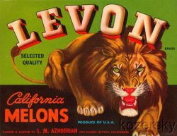 Thumbnail of Levon Brand Vintage Melon Crate Label