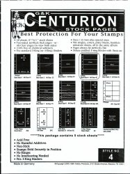 Thumbnail of G&K Centurian Stamp Stock Sheets, 4 Row