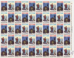 Thumbnail of Boys Town 22.27x1, 1974 Boys Town Charity Seals, Sheet/50