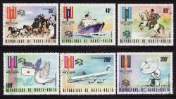 Thumbnail of Burkino Faso 332-4, C189-91, UPU Emblem and Mail Coach, NH