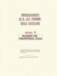 Thumbnail of  Mosbaugh's Catalog, Sec. 6. Religious & Philosophical Seals, 1962 ed. Rev. 1979
