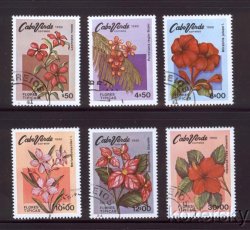 Thumbnail of Cape Verde 416-21, Flowers Stamps, NH