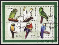 Thumbnail of Guinea-Bissau 1422-27, Parrots, Sheet/6, NH