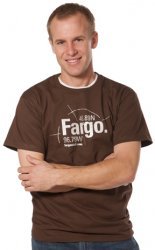Thumbnail of Latitude Longitude T-shirt - Carolina Blue & Chocolate Brown