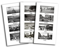 Thumbnail of 1. Four Cities - Posters Unframed