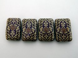 Thumbnail of Damask Purple Decoupage Wood Beads