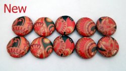 Thumbnail of Autumn Paisley Decoupage Beads