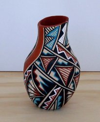Thumbnail of SOLD! Authentic Jemez Pottery Polychrome Vase - M. Toya