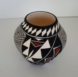Thumbnail of Acoma Pottery - Traditional Geometric Designed Pot