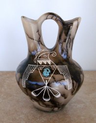 Thumbnail of Horsehair Wedding Vase - Acoma Pottery; Etched; Gary Yellow Corn Louis