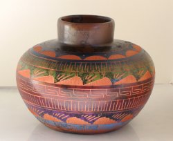 Thumbnail of SOLD! Navajo Pottery-Theresa Whitegoat & N Mariano-Red Clay Etched