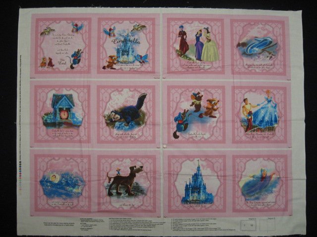 Disney Cinderella Thomas Kinkade Fabric baby soft book to sew / 