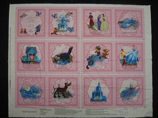 Image 0 of Disney Cinderella Thomas Kinkade Fabric baby soft book to sew / 