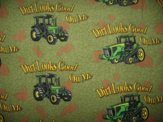 Image 0 of John Deere Tractor Dirt Looks Good Anti pill handmade Fleece Blanket