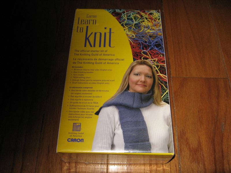 Caron Learn to Knit Starter kit Yarn needles Video
