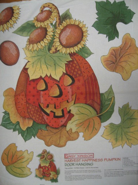 Daisy Kingdom Pumpkin and Sunflower Cotton Quilt Wall Throw Fabric Panel to sew