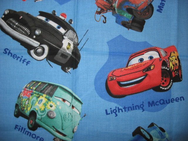 Image 1 of Disney Pixar Cars blue sewing cotton Fabric 