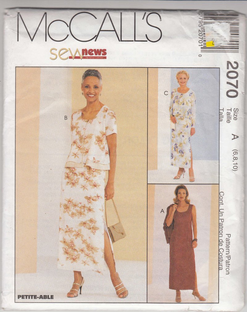 Image 0 of McCall's woman's sewing pattern 2070 Lined dress jacket Size 6, 8, 10 