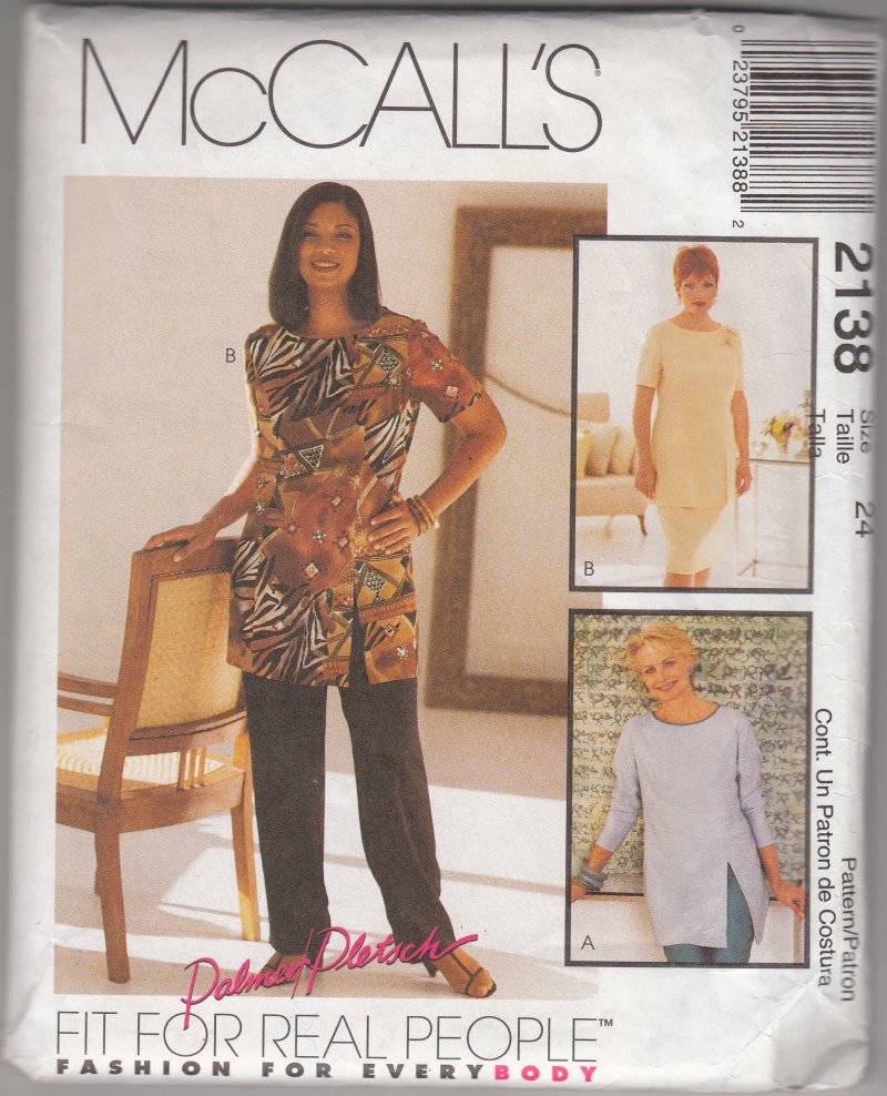 Image 0 of McCall's woman's patterns 2138 tunic pants skirt Sizes 10-24 U choose